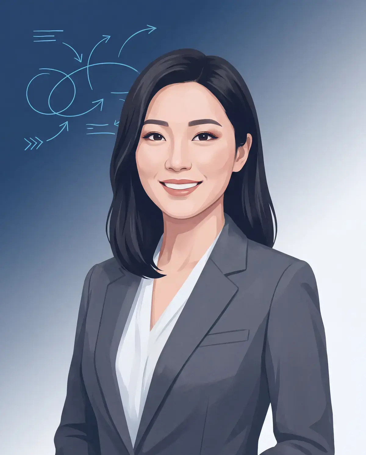 數位轉型顧問長的角色示意插畫