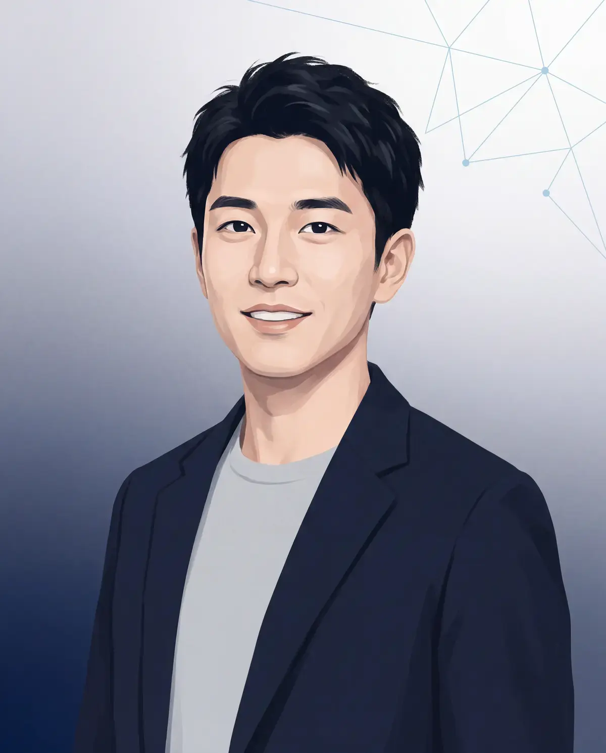 AI 策略生態長的角色示意插畫