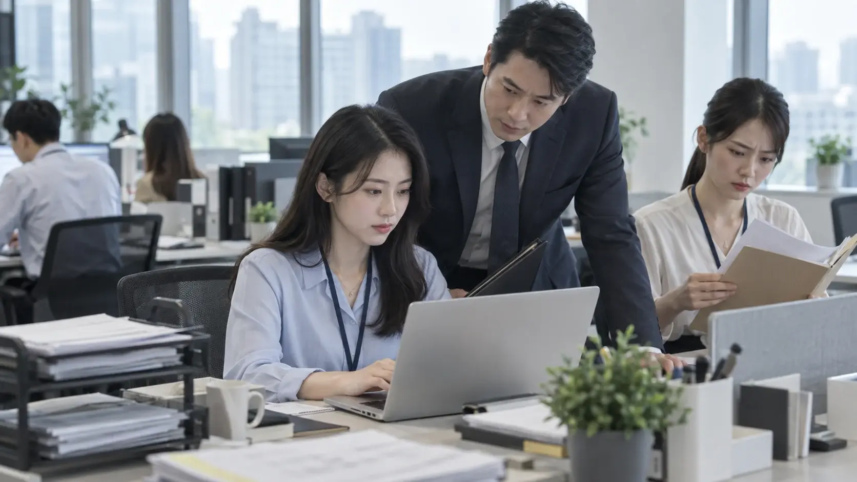 第一線同仁在日常工作中使用 AI 並由主管處理例外
